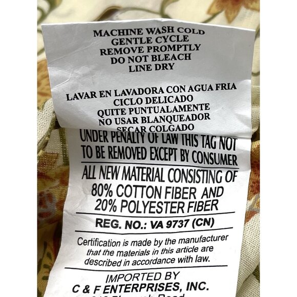 Single C&F HOME 20"x26" Standard Quilted PILLOW SHAM Crispin Patchwork Orange - Picture 4 of 4